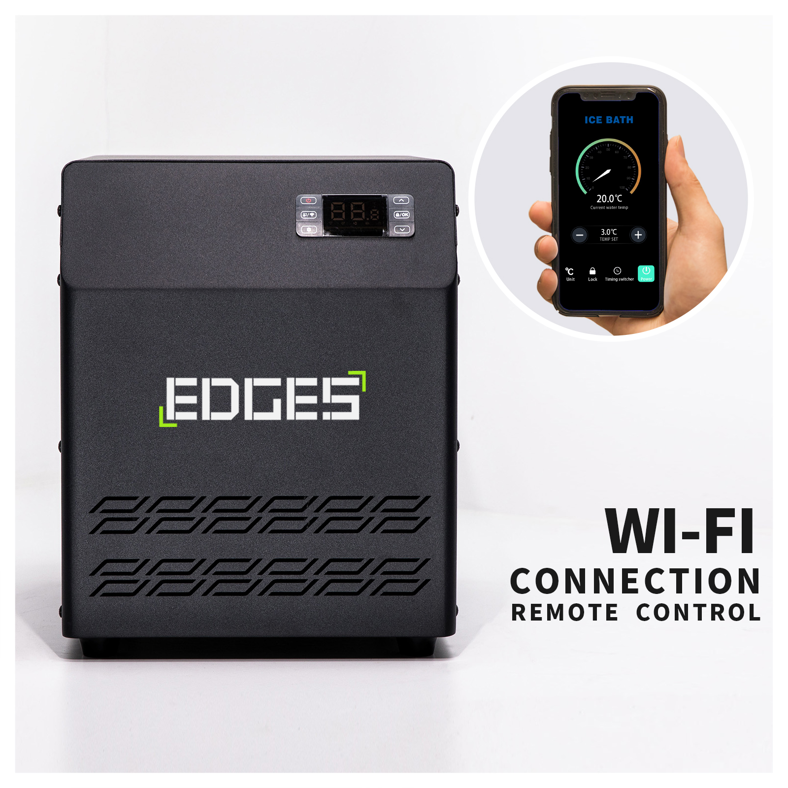 Edges Ice Bath with Chiller - Built-In Filter, WiFi App Control, Recovery Pod