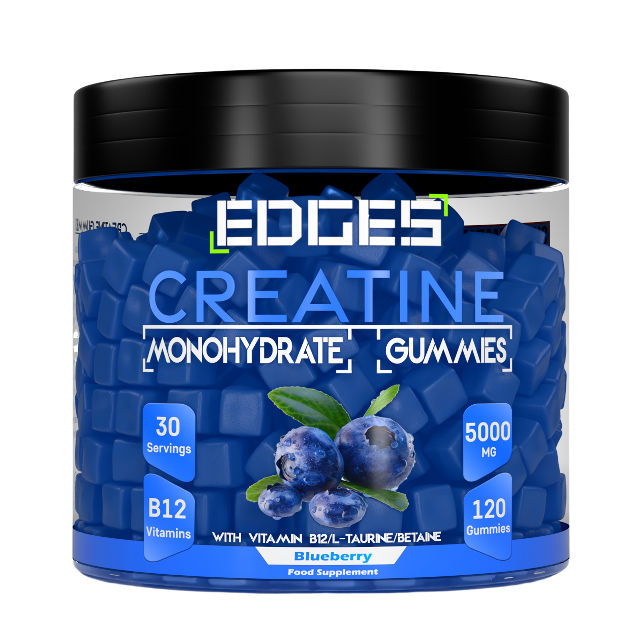 Creatine Monohydrate Gummies 5000mg with B12 Vitamins, L-Taurine & Betaine