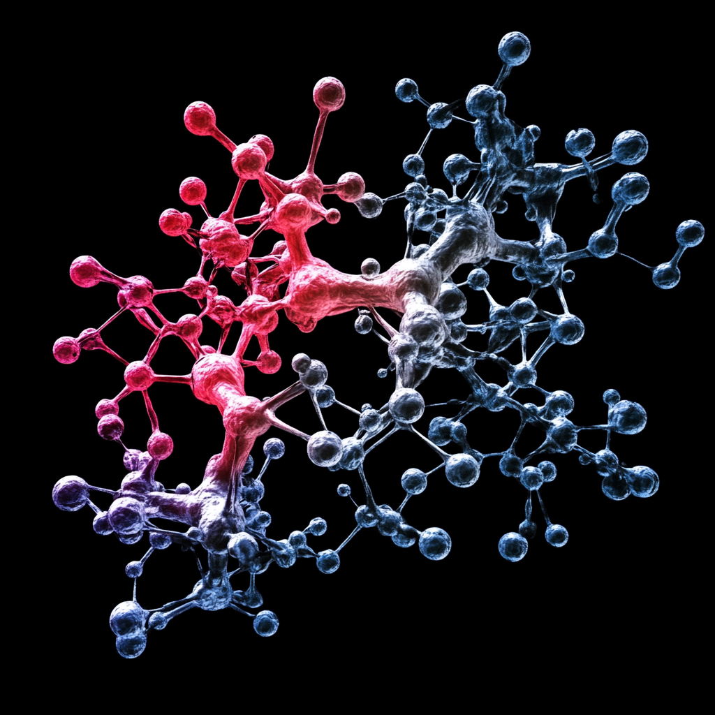 Colourful atoms forming molecular