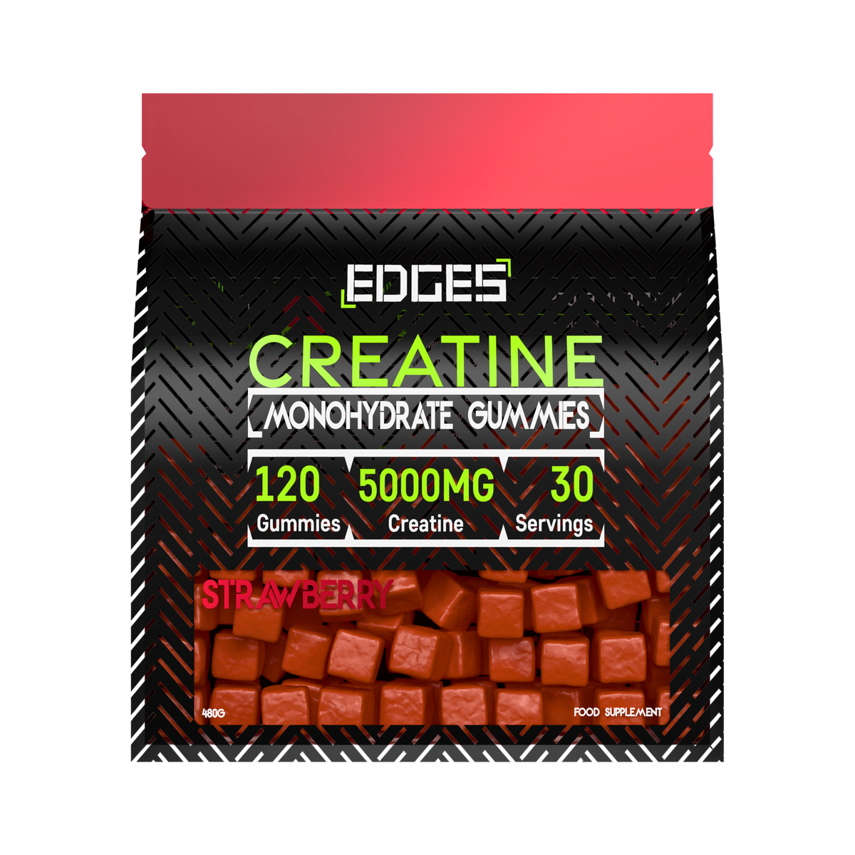 Creatine Gummies 5000mg - Creatine Monohydrate - Strawberry (1 Month)