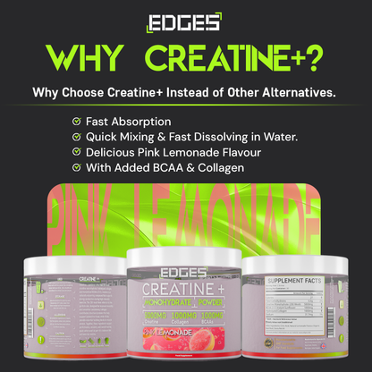 Creatine+ 7000mg Monohydrate Powder - Pink Lemonade Flavour