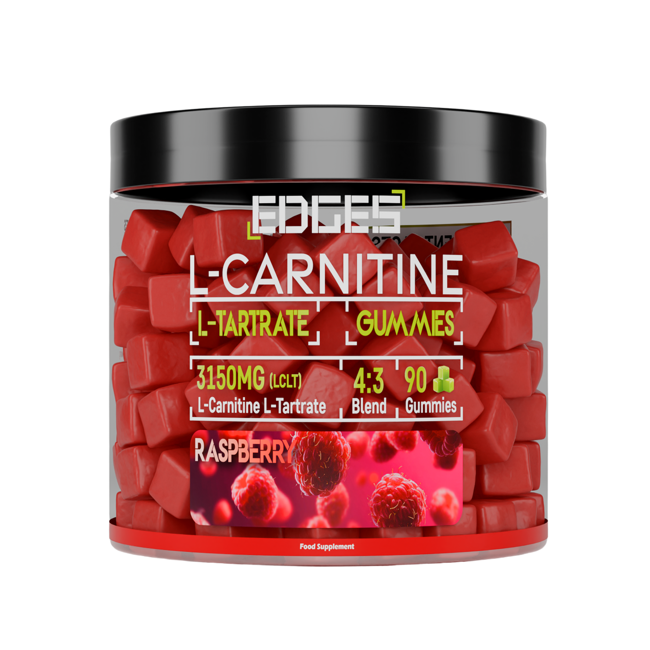 L-Carnitine L-Tartrate 3150mg Gummies – 90 Raspberry Gummies